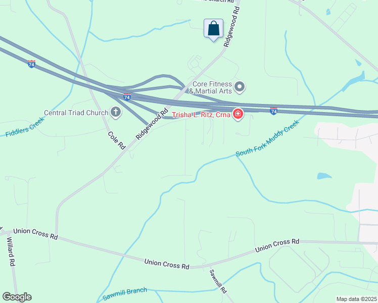 map of restaurants, bars, coffee shops, grocery stores, and more near 3151 Presley Drive in Winston-Salem