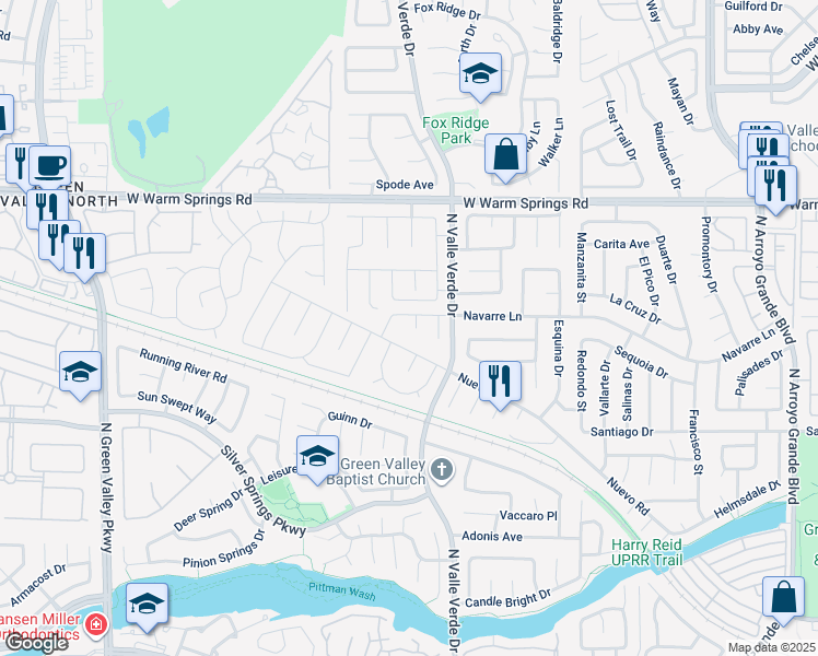 map of restaurants, bars, coffee shops, grocery stores, and more near 347 Gana Court in Henderson