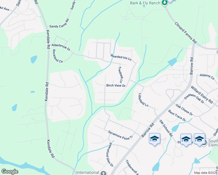map of restaurants, bars, coffee shops, grocery stores, and more near 2452 Birch View Drive in High Point