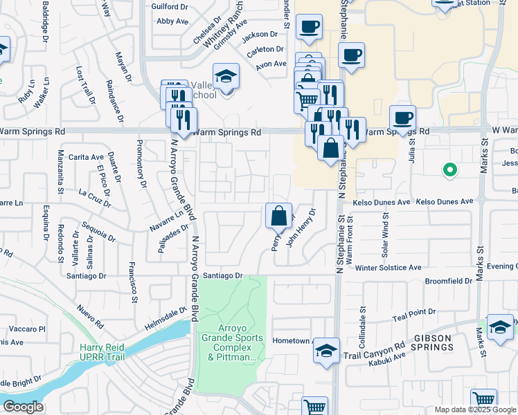 map of restaurants, bars, coffee shops, grocery stores, and more near 1558 Pimlico Hills Street in Henderson