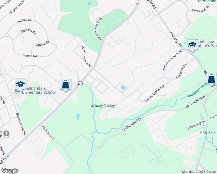 map of restaurants, bars, coffee shops, grocery stores, and more near 5917 Clearbrook Drive in Knoxville