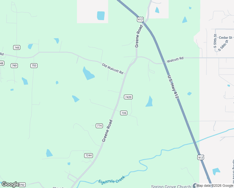 map of restaurants, bars, coffee shops, grocery stores, and more near 2881 Greene 724 County in Paragould