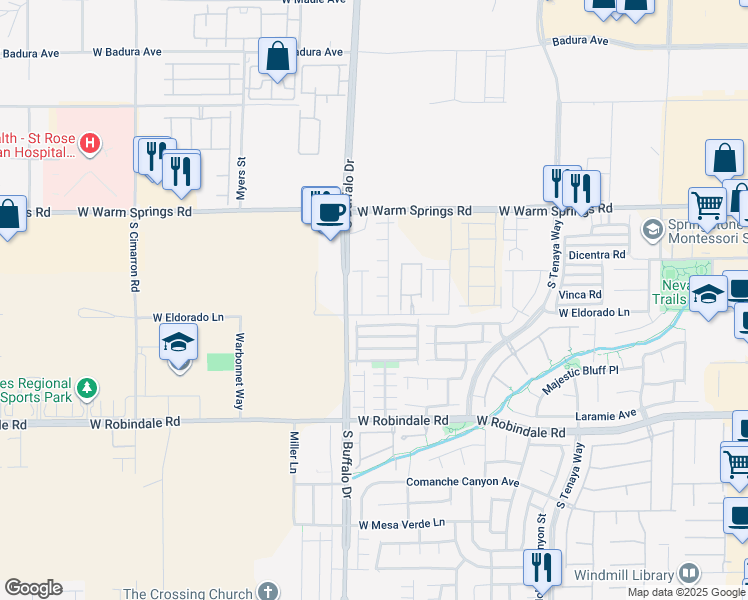 map of restaurants, bars, coffee shops, grocery stores, and more near 7741 Chaces Island Court in Las Vegas
