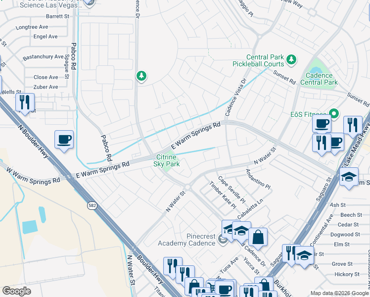 map of restaurants, bars, coffee shops, grocery stores, and more near in Henderson