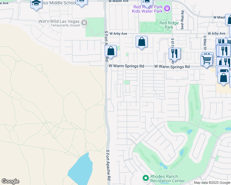 map of restaurants, bars, coffee shops, grocery stores, and more near 7471 Aademar Street in Las Vegas