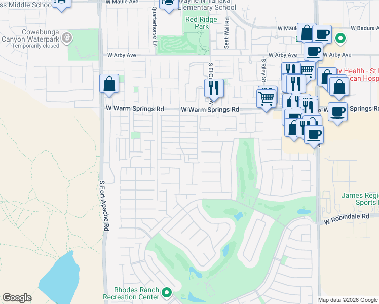 map of restaurants, bars, coffee shops, grocery stores, and more near 9078 Epworth Avenue in Las Vegas