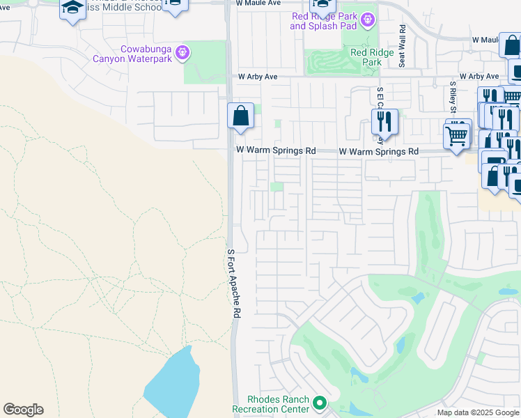 map of restaurants, bars, coffee shops, grocery stores, and more near 7471 Aademar Street in Las Vegas