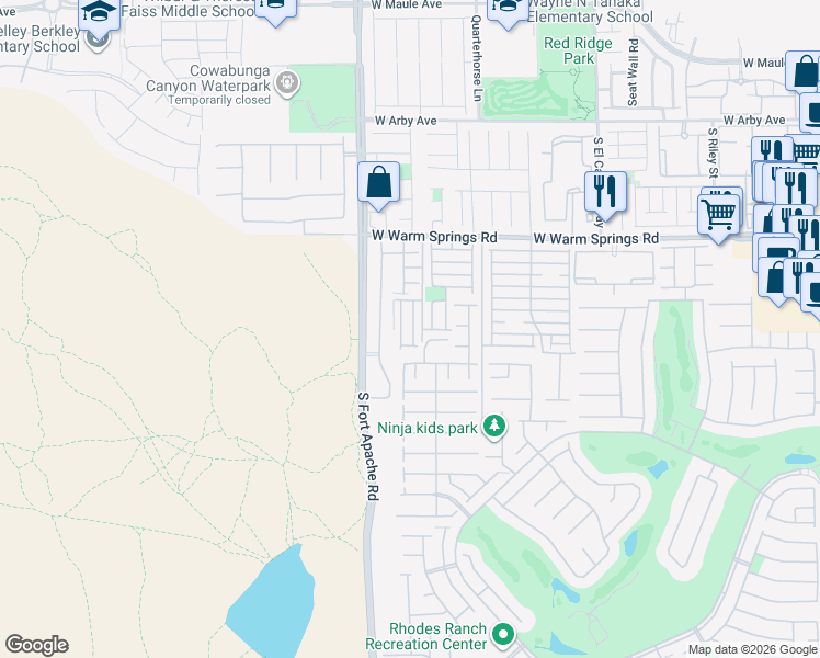 map of restaurants, bars, coffee shops, grocery stores, and more near 7471 Aademar Street in Las Vegas