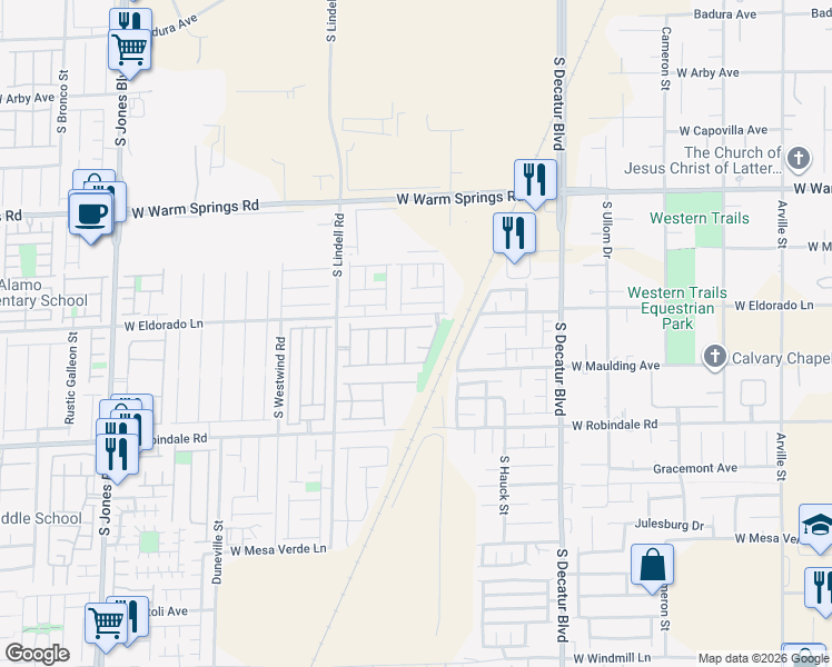 map of restaurants, bars, coffee shops, grocery stores, and more near 5289 Coral Ribbon Avenue in Las Vegas