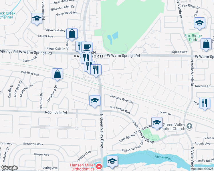 map of restaurants, bars, coffee shops, grocery stores, and more near 372 Legacy Drive in Henderson