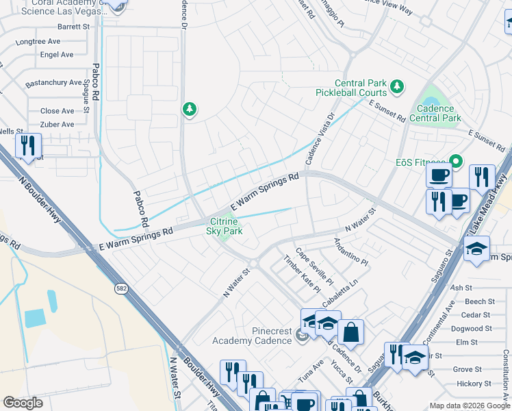 map of restaurants, bars, coffee shops, grocery stores, and more near in Henderson