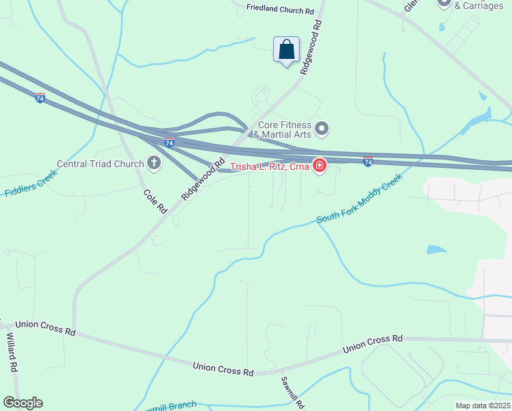 map of restaurants, bars, coffee shops, grocery stores, and more near 3148 Presley Drive in Winston-Salem