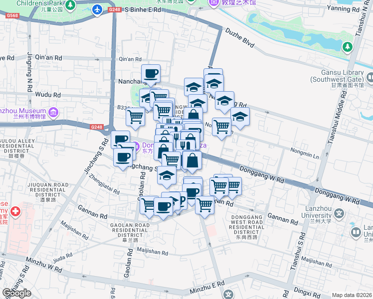 map of restaurants, bars, coffee shops, grocery stores, and more near in 