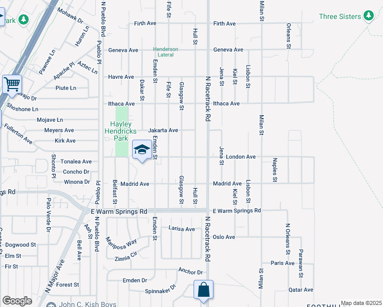 map of restaurants, bars, coffee shops, grocery stores, and more near 320 Hull Street in Henderson