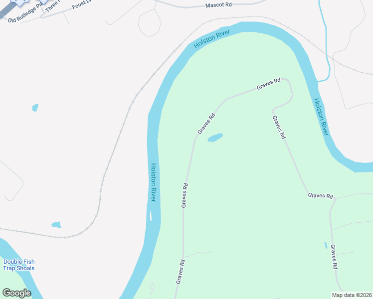 map of restaurants, bars, coffee shops, grocery stores, and more near 1021 Graves Road in Strawberry Plains