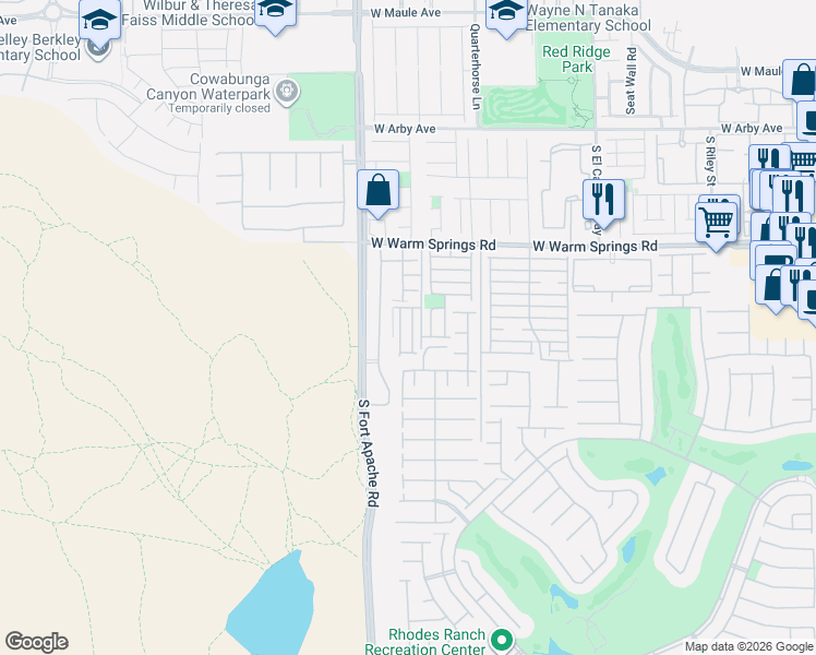 map of restaurants, bars, coffee shops, grocery stores, and more near 7451 Margollini Street in Las Vegas