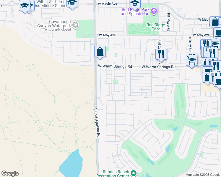 map of restaurants, bars, coffee shops, grocery stores, and more near 7471 Aademar Street in Las Vegas