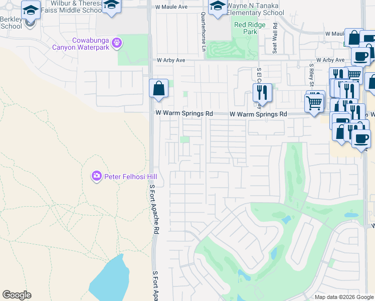 map of restaurants, bars, coffee shops, grocery stores, and more near 9267 Wertz Avenue in Las Vegas
