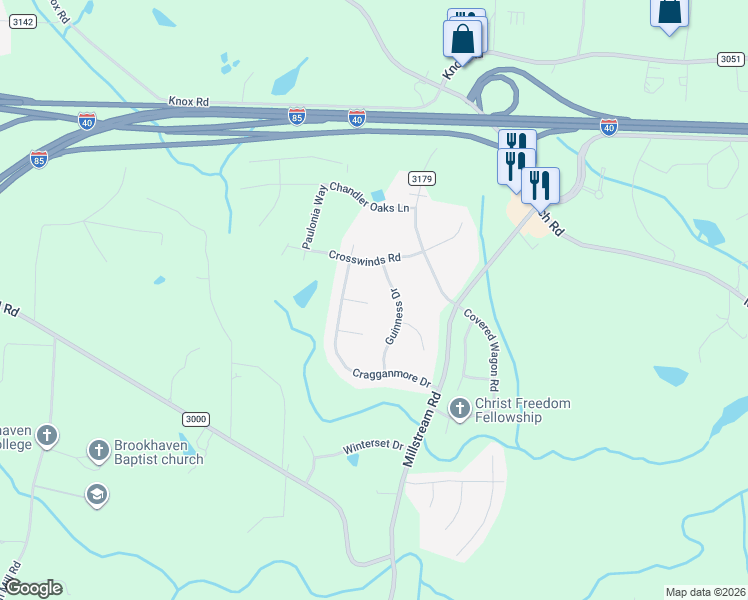 map of restaurants, bars, coffee shops, grocery stores, and more near 5209 Lager Court in McLeansville