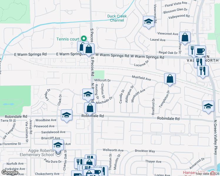 map of restaurants, bars, coffee shops, grocery stores, and more near 351 Amalfi Street in Henderson