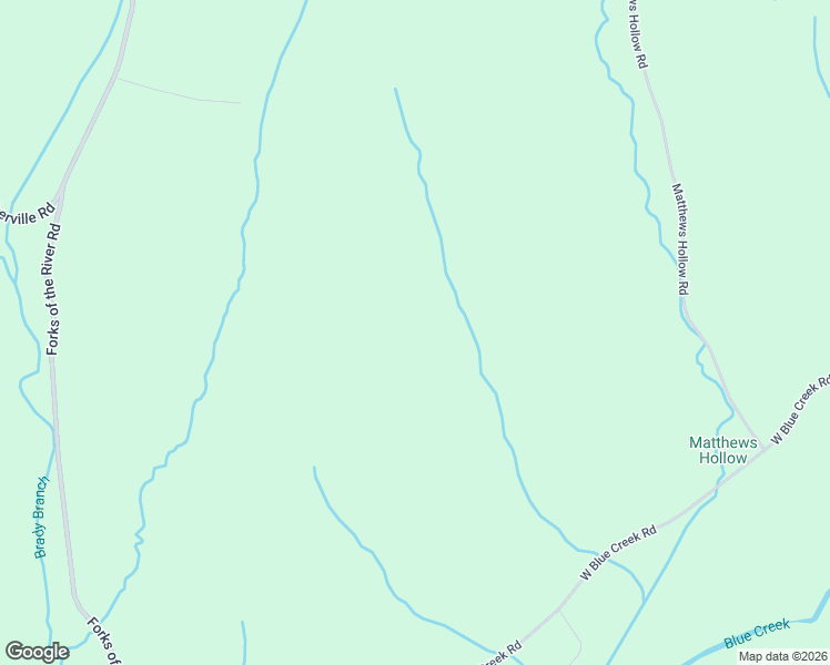 map of restaurants, bars, coffee shops, grocery stores, and more near 1717 West Blue Creek Road in Waverly