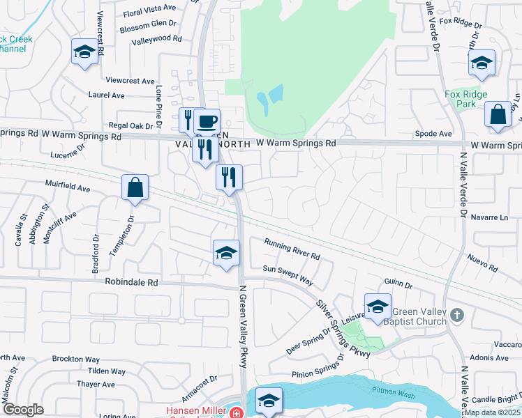 map of restaurants, bars, coffee shops, grocery stores, and more near 371 Legacy Drive in Henderson