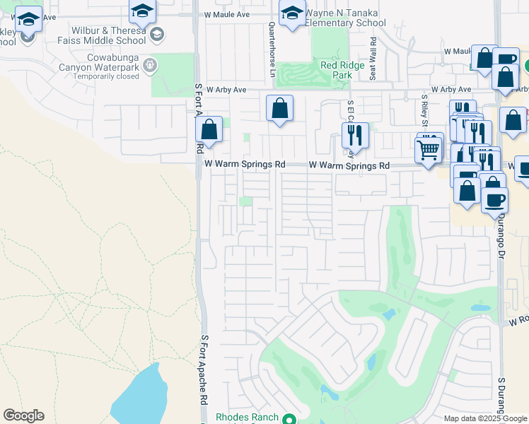 map of restaurants, bars, coffee shops, grocery stores, and more near 179 Flying Hills Avenue in Las Vegas