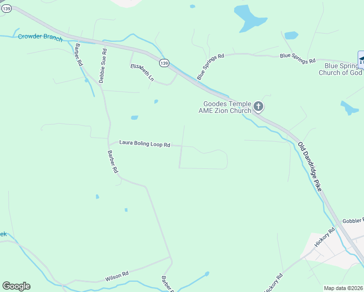 map of restaurants, bars, coffee shops, grocery stores, and more near 161 Laura Boling Loop Road in Strawberry Plains