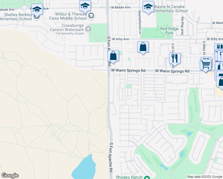 map of restaurants, bars, coffee shops, grocery stores, and more near 7425 Rainford Street in Las Vegas