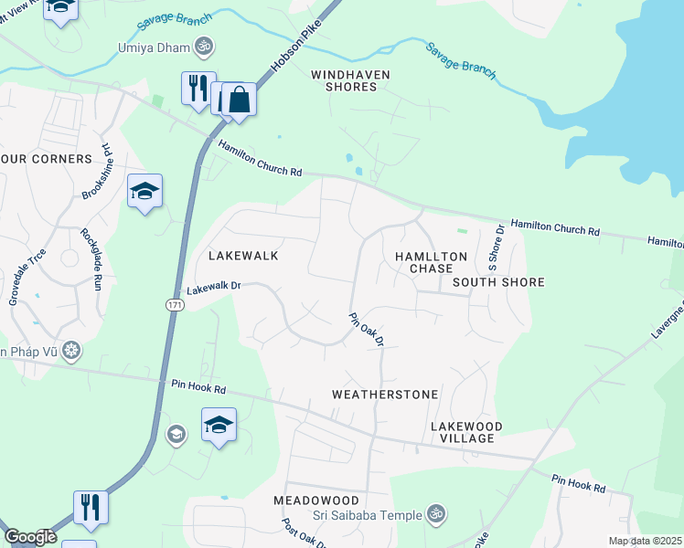 map of restaurants, bars, coffee shops, grocery stores, and more near 7376 Maroney Drive in Nashville