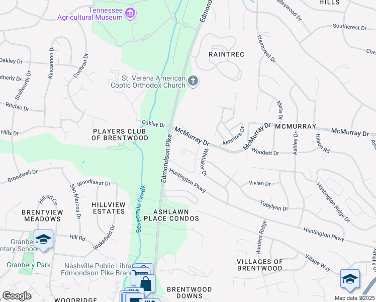 map of restaurants, bars, coffee shops, grocery stores, and more near 765 McMurray Drive in Nashville