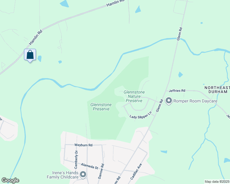 map of restaurants, bars, coffee shops, grocery stores, and more near 4105 Amber Stone Way in Durham