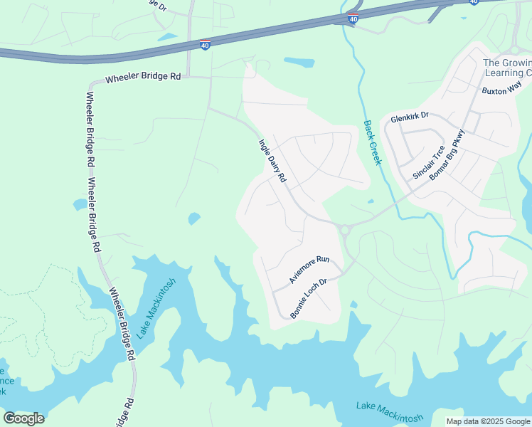 map of restaurants, bars, coffee shops, grocery stores, and more near 1144 Aberlour Lane in Burlington