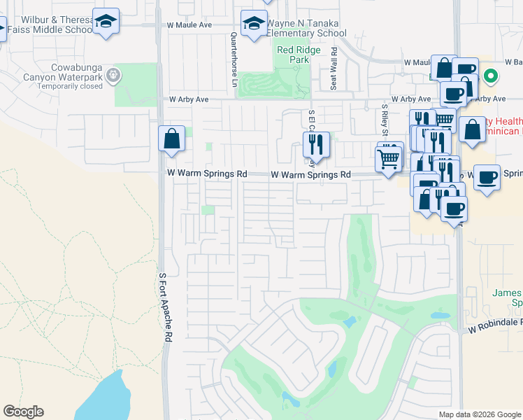 map of restaurants, bars, coffee shops, grocery stores, and more near 9152 Hombard Avenue in Las Vegas