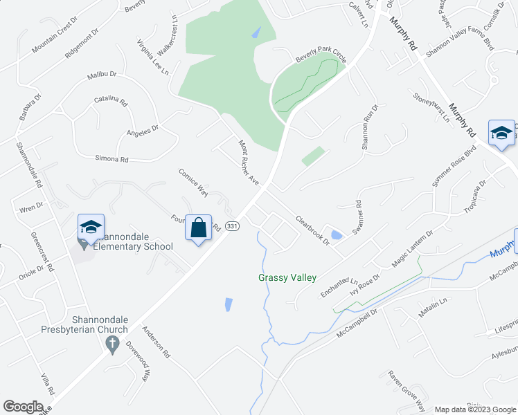 map of restaurants, bars, coffee shops, grocery stores, and more near 5110 Yellow Rose Way in Knoxville