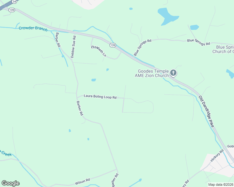 map of restaurants, bars, coffee shops, grocery stores, and more near 161 Laura Boling Loop Road in Strawberry Plains