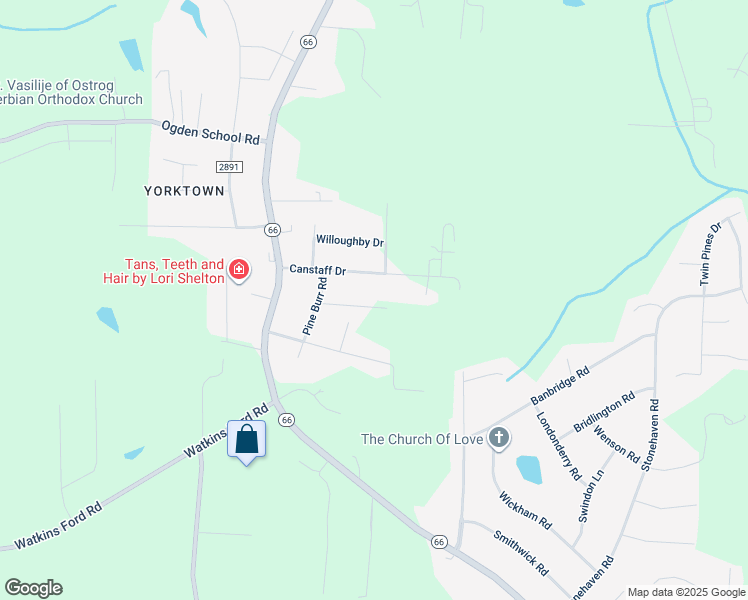 map of restaurants, bars, coffee shops, grocery stores, and more near 1535 Becky Ann Drive in Kernersville