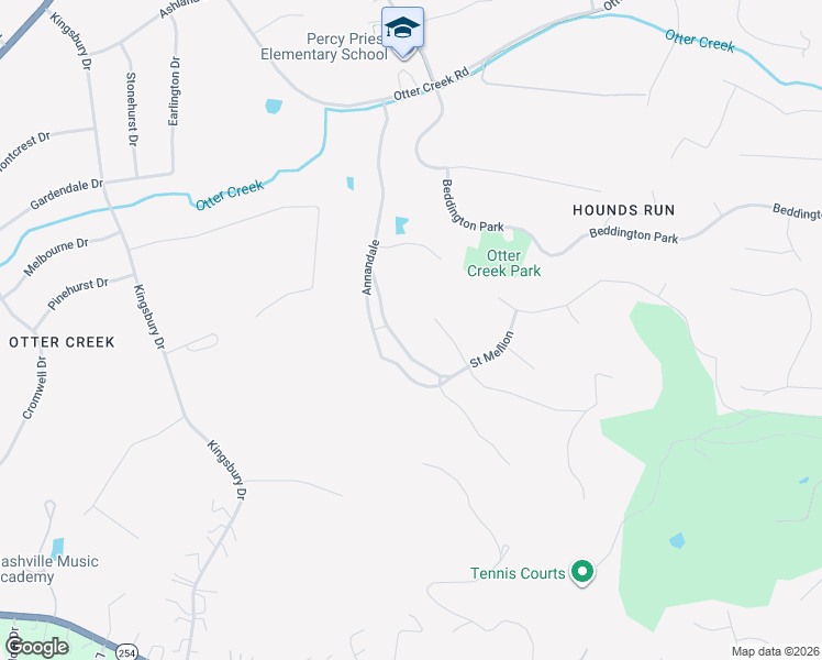 map of restaurants, bars, coffee shops, grocery stores, and more near 24 Annandale in Nashville