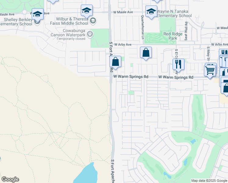 map of restaurants, bars, coffee shops, grocery stores, and more near 7387 Rainford Street in Las Vegas