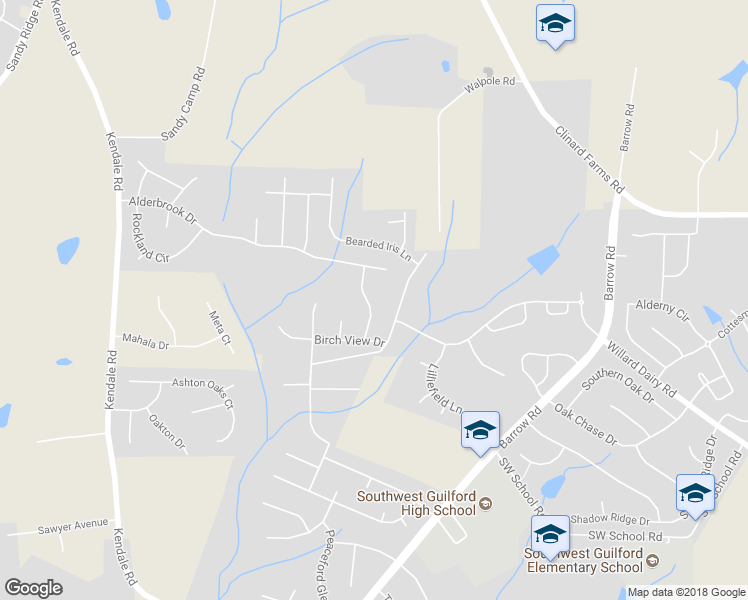map of restaurants, bars, coffee shops, grocery stores, and more near 4528 Treebark Lane in High Point