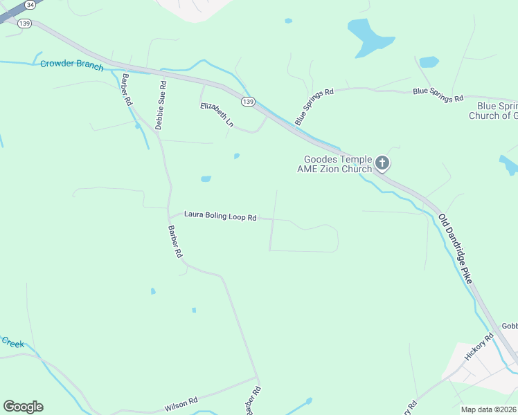 map of restaurants, bars, coffee shops, grocery stores, and more near 161 Laura Boling Loop Road in Strawberry Plains