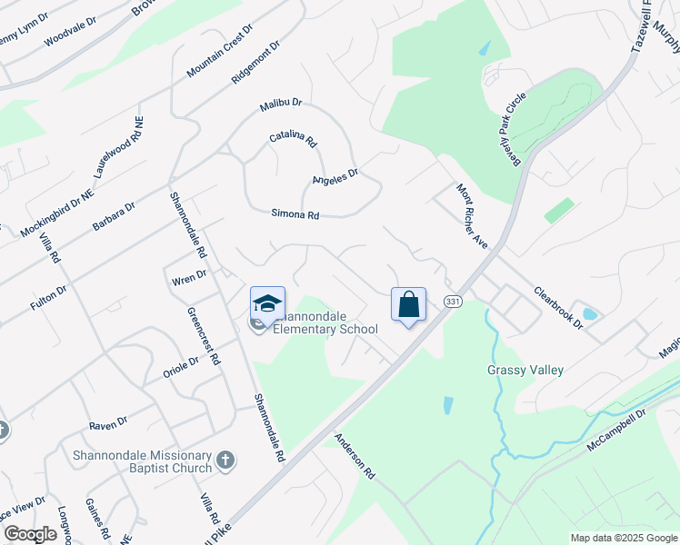 map of restaurants, bars, coffee shops, grocery stores, and more near in Knoxville