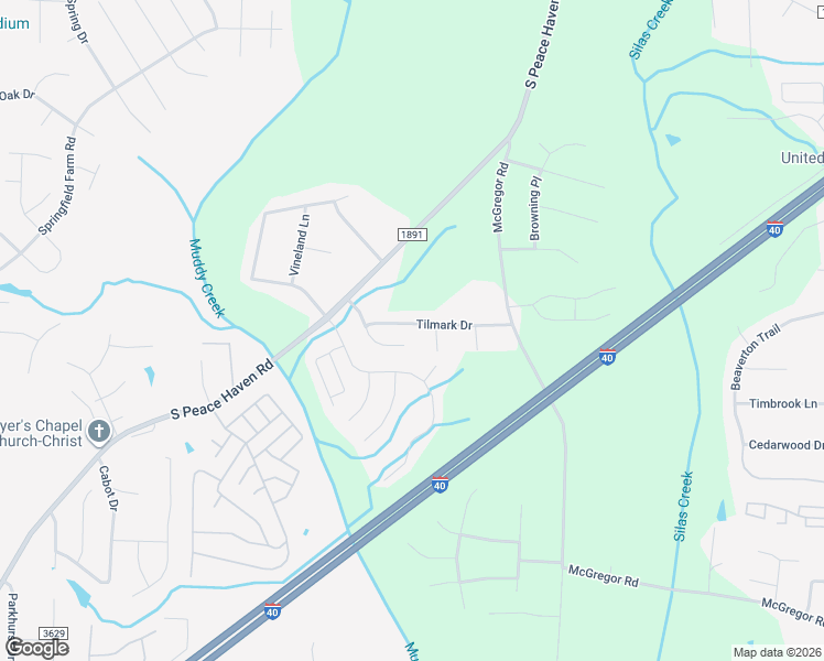 map of restaurants, bars, coffee shops, grocery stores, and more near 150 Tilmark Drive in Winston-Salem
