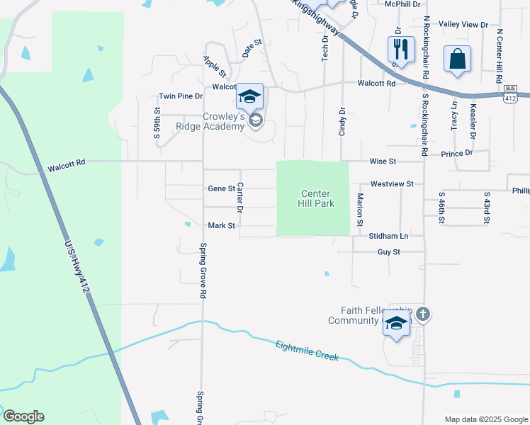 map of restaurants, bars, coffee shops, grocery stores, and more near 5410 Wendy Street in Paragould