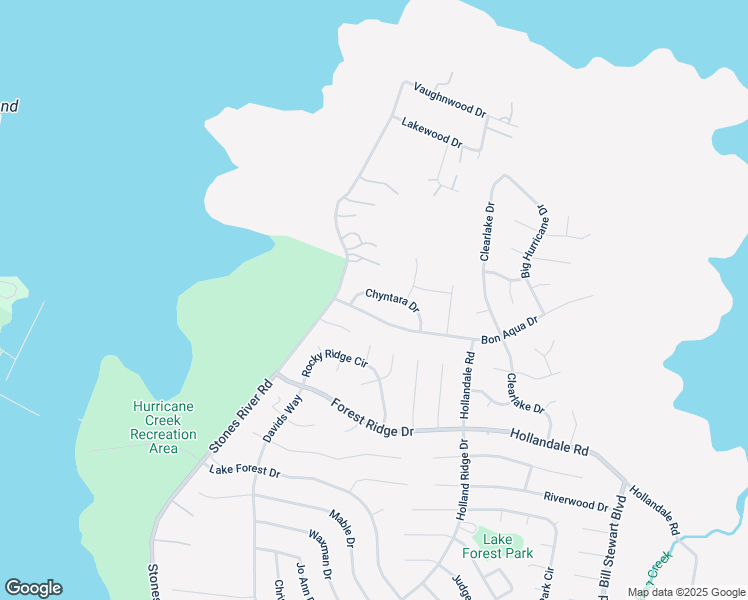 map of restaurants, bars, coffee shops, grocery stores, and more near 119 Chyntara Drive in La Vergne