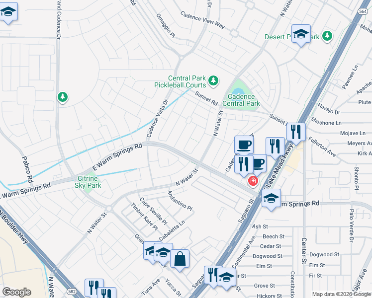 map of restaurants, bars, coffee shops, grocery stores, and more near 339 Mezzaforte Street in Henderson