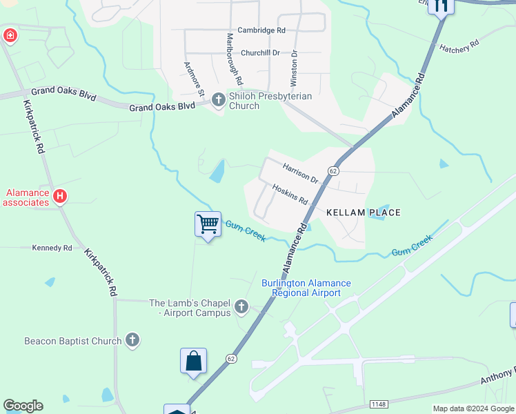 map of restaurants, bars, coffee shops, grocery stores, and more near 113 Hoskins Circle in Burlington