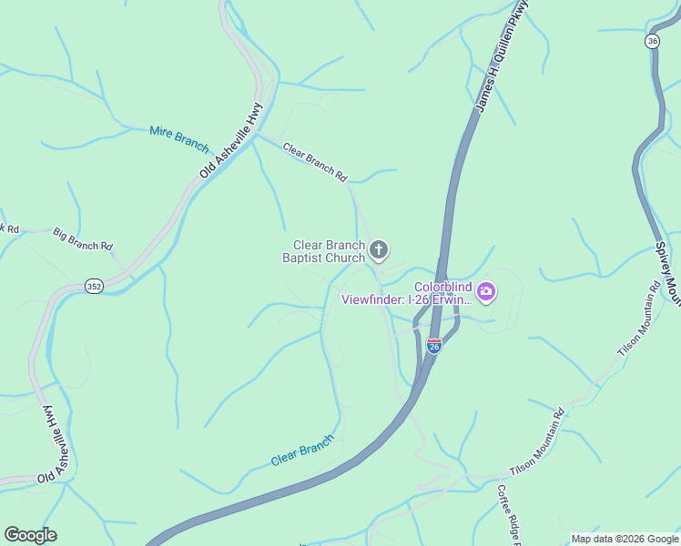 map of restaurants, bars, coffee shops, grocery stores, and more near 110 Old Ridge Rd in Erwin