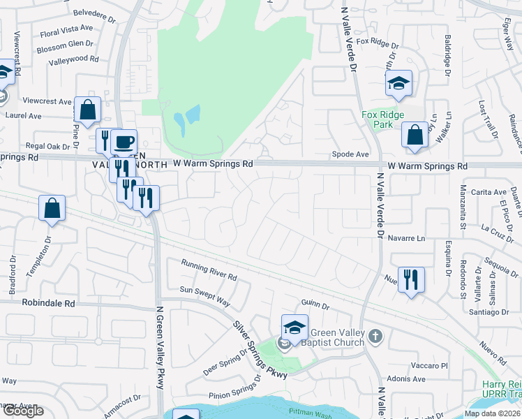 map of restaurants, bars, coffee shops, grocery stores, and more near 1990 Freeman Court in Henderson