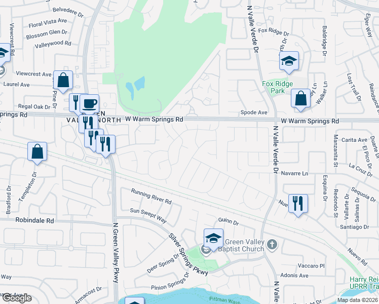 map of restaurants, bars, coffee shops, grocery stores, and more near 1990 Freeman Court in Henderson